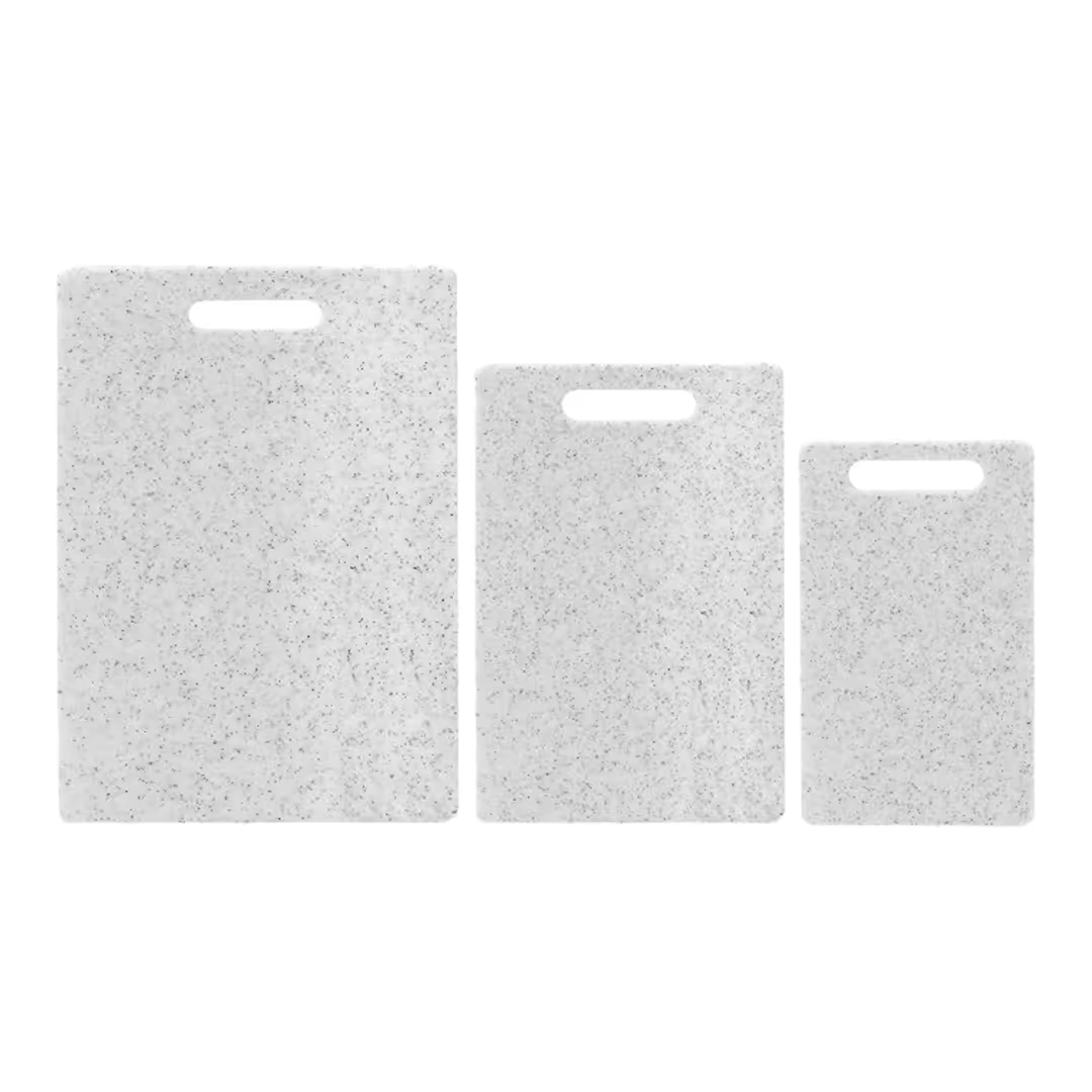 Set x3 Tabla de Cocina Granito Blanco