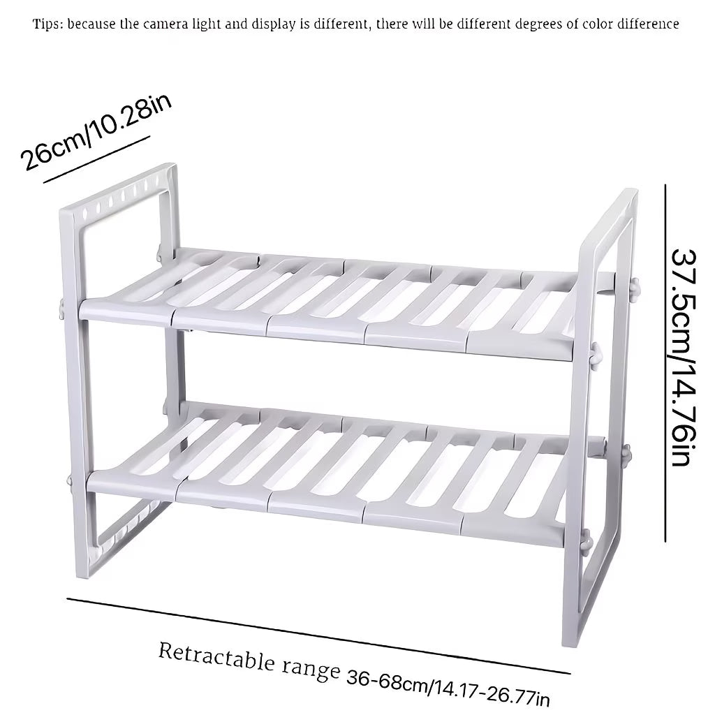 Estanteria Bajo Mesada Extensible de Plastico y Acero