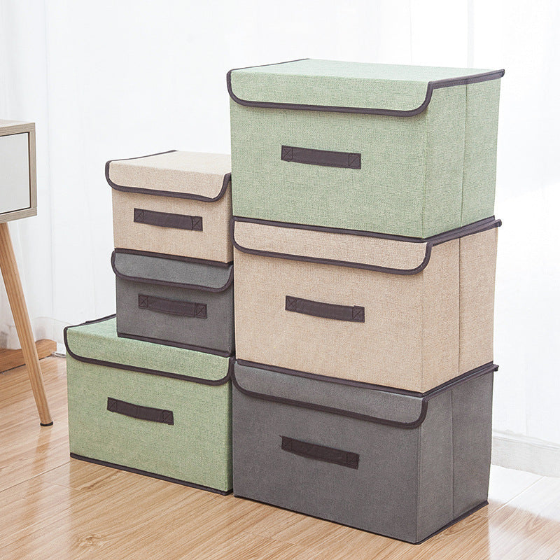 Set x2 Cajas de Almacenamiento (Color Beige)