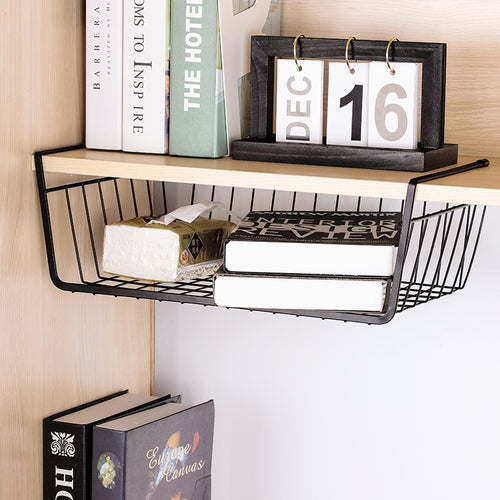 Canasto Colgante Organizador Estante de Metal para Escritorio o Cocina