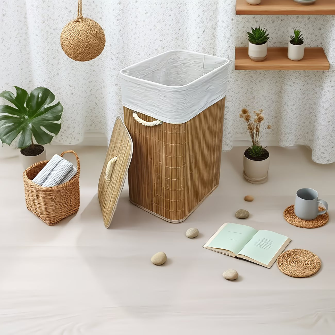 Cesto de Ropa Sucia Bambu